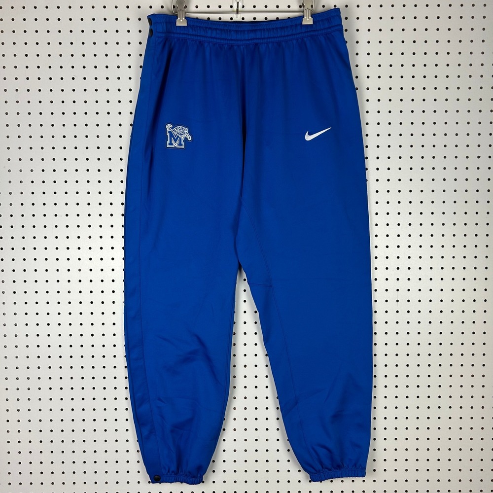 Nike Elite Mens XL Memphis Tigers Dri-Fit Basketball Tearaway Pants Blue PE